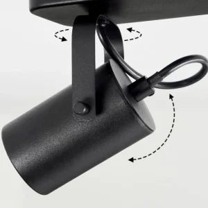 hofstein Plafonnier Kergus Noir, 4 lumières* Lampes Modernes