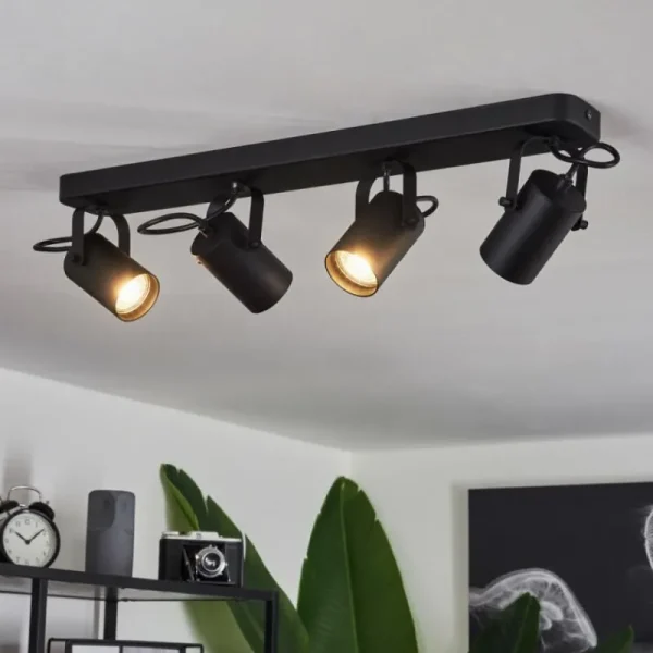 hofstein Plafonnier Kergus Noir, 4 lumières* Lampes Modernes