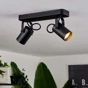 hofstein Plafonnier Kergus Noir, 2 lumières* Lampes Modernes