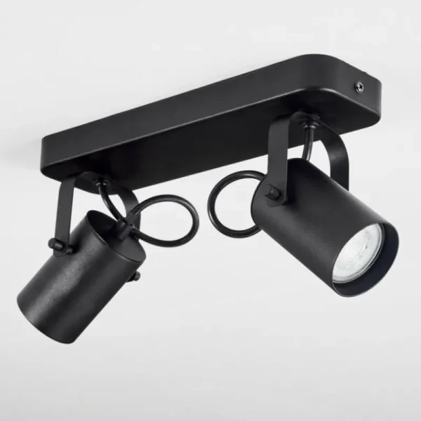 hofstein Plafonnier Kergus Noir, 2 lumières* Lampes Modernes