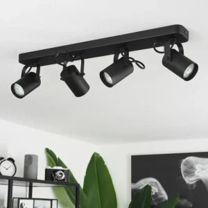 hofstein Plafonnier Kergus Noir, 4 lumières* Lampes Modernes
