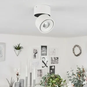 hofstein Plafonnier Laonsana LED Noir, Blanc, 1 lumière* Lampes Modernes