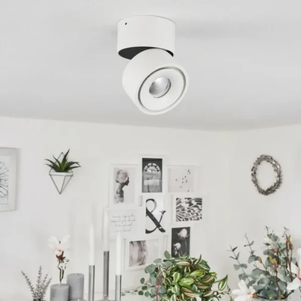 hofstein Plafonnier Laonsana LED Noir, Blanc, 1 lumière* Lampes Modernes