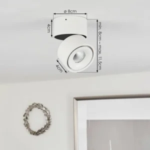 hofstein Plafonnier Laonsana LED Noir, Blanc, 1 lumière* Lampes Modernes