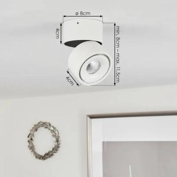 hofstein Plafonnier Laonsana LED Noir, Blanc, 1 lumière* Lampes Modernes