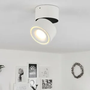 hofstein Plafonnier Laonsana LED Noir, Blanc, 1 lumière* Lampes Modernes