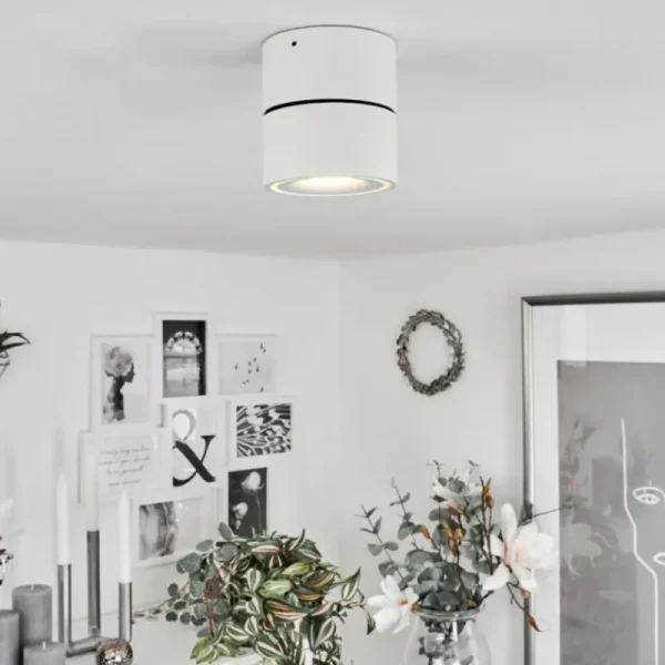 hofstein Plafonnier Laonsana LED Noir, Blanc, 1 lumière* Lampes Modernes