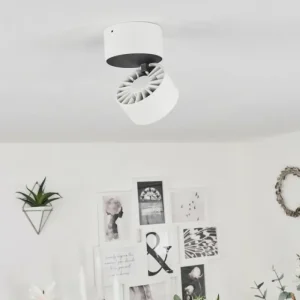 hofstein Plafonnier Laonsana LED Noir, Blanc, 1 lumière* Lampes Modernes
