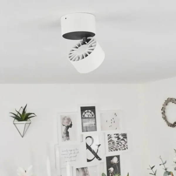 hofstein Plafonnier Laonsana LED Noir, Blanc, 1 lumière* Lampes Modernes