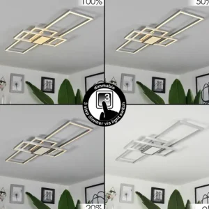 hofstein Plafonnier Longos LED Aluminium, 1 lumière* Lampes Modernes
