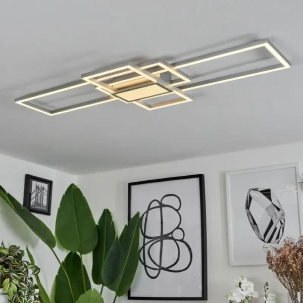 hofstein Plafonnier Longos LED Aluminium, 1 lumière* Lampes Modernes