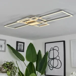 hofstein Plafonnier Longos LED Aluminium, 1 lumière* Lampes Modernes