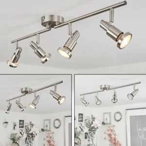 hofstein Plafonnier Lonquimay Nickel mat, 4 lumières* Lampes Modernes