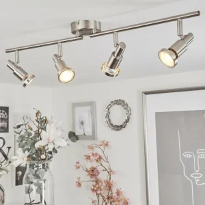 hofstein Plafonnier Lonquimay Nickel mat, 4 lumières* Lampes Modernes