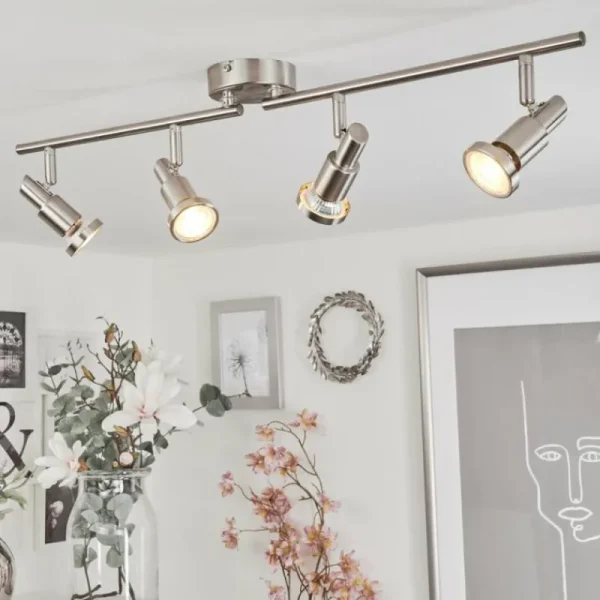 hofstein Plafonnier Lonquimay Nickel mat, 4 lumières* Lampes Modernes