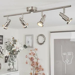 hofstein Plafonnier Lonquimay Nickel mat, 4 lumières* Lampes Modernes
