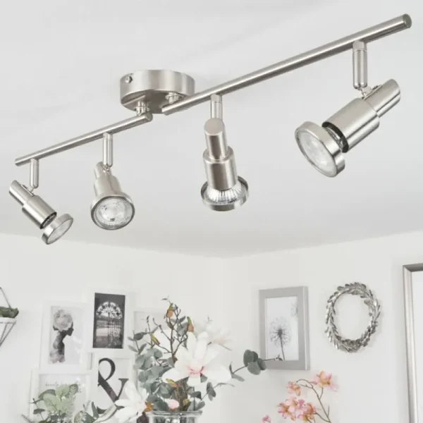hofstein Plafonnier Lonquimay Nickel mat, 4 lumières* Lampes Modernes
