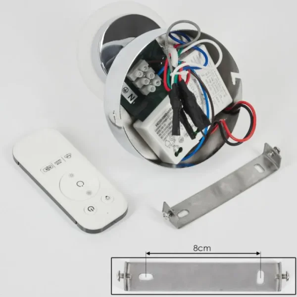 hofstein Plafonnier Lucy LED Chrome, 1 lumière, Télécommandes, Changeur de couleurs* Lampes Modernes