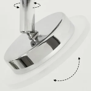 hofstein Plafonnier Lucy LED Chrome, 1 lumière, Télécommandes, Changeur de couleurs* Lampes Modernes