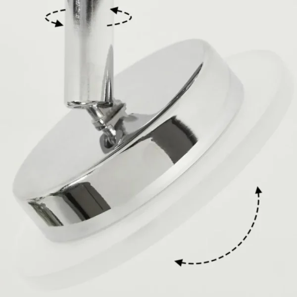 hofstein Plafonnier Lucy LED Chrome, 1 lumière, Télécommandes, Changeur de couleurs* Lampes Modernes