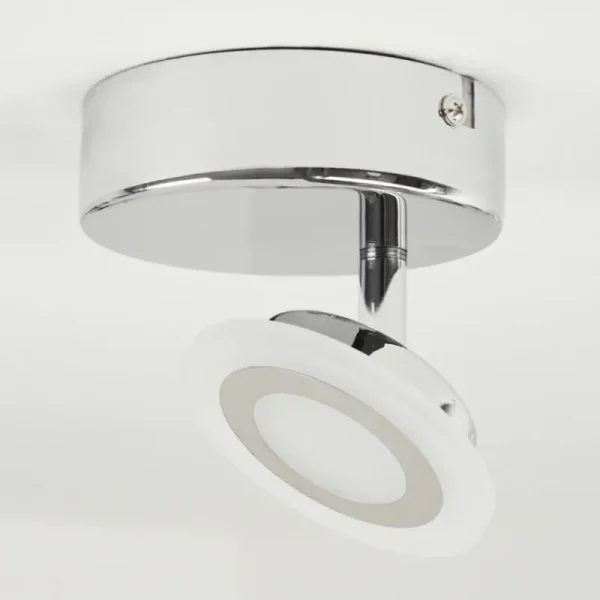 hofstein Plafonnier Lucy LED Chrome, 1 lumière, Télécommandes, Changeur de couleurs* Lampes Modernes