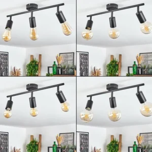 hofstein Plafonnier Maidford Noir, 3 lumières* Lampes Modernes