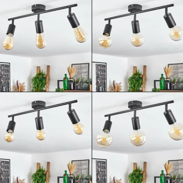 hofstein Plafonnier Maidford Noir, 3 lumières* Lampes Modernes