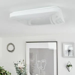 hofstein Plafonnier Melres LED Blanc, 1 lumière* Lampes Modernes