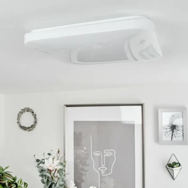 hofstein Plafonnier Melres LED Blanc, 1 lumière* Lampes Modernes