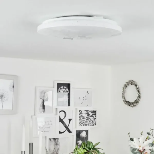 hofstein Plafonnier Melres LED Blanc, 1 lumière* Lampes Modernes