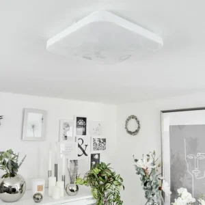 hofstein Plafonnier Melres LED Blanc, 1 lumière* Lampes Modernes