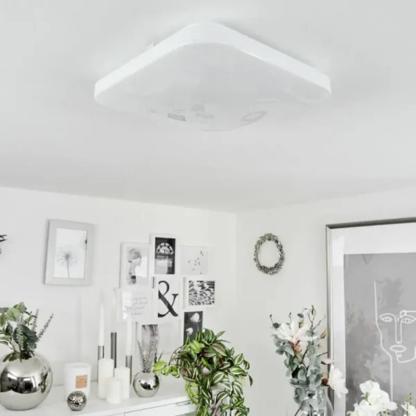hofstein Plafonnier Melres LED Blanc, 1 lumière* Lampes Modernes