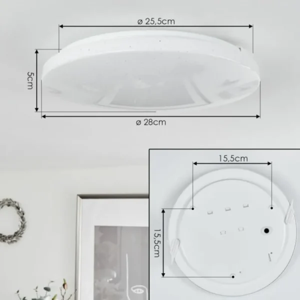 hofstein Plafonnier Melres LED Blanc, 1 lumière* Lampes Modernes