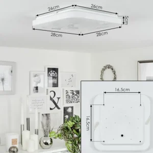 hofstein Plafonnier Melres LED Blanc, 1 lumière* Lampes Modernes