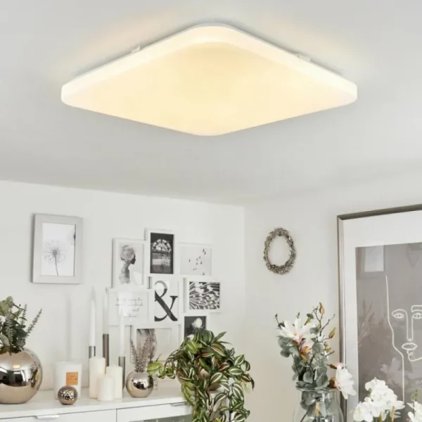 hofstein Plafonnier Melres LED Blanc, 1 lumière* Lampes Modernes