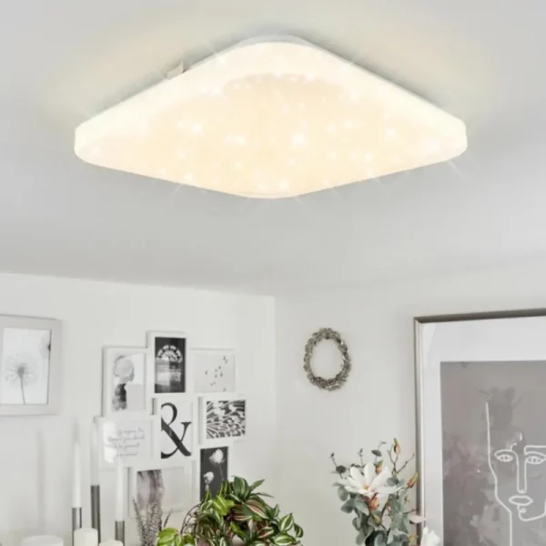 hofstein Plafonnier Melres LED Blanc, 1 lumière* Lampes Modernes