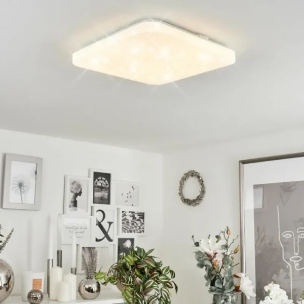 hofstein Plafonnier Melres LED Blanc, 1 lumière* Lampes Modernes