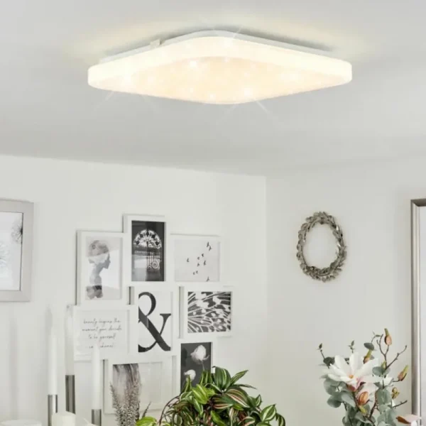 hofstein Plafonnier Melres LED Blanc, 1 lumière* Lampes Modernes