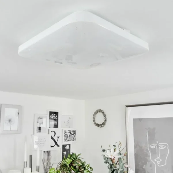 hofstein Plafonnier Melres LED Blanc, 1 lumière* Lampes Modernes