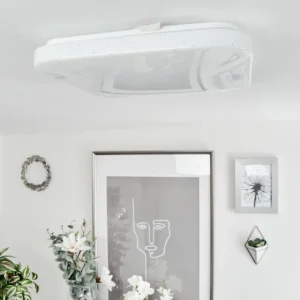 hofstein Plafonnier Melres LED Blanc, 1 lumière* Lampes Modernes