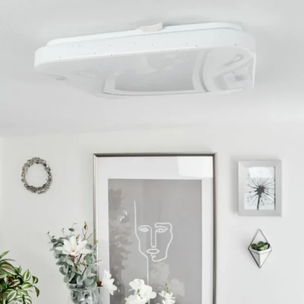 hofstein Plafonnier Melres LED Blanc, 1 lumière* Lampes Modernes