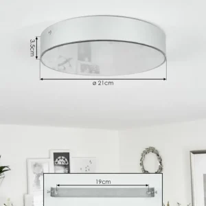 hofstein Plafonnier Mentque LED Argenté, 1 lumière* Lampes Modernes