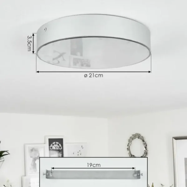 hofstein Plafonnier Mentque LED Argenté, 1 lumière* Lampes Modernes
