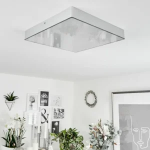 hofstein Plafonnier Mentque LED Argenté, 1 lumière* Lampes Modernes