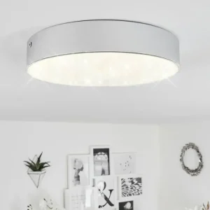 hofstein Plafonnier Mentque LED Argenté, 1 lumière* Lampes Modernes