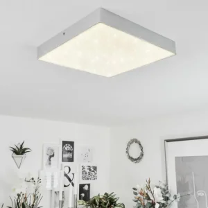 hofstein Plafonnier Mentque LED Argenté, 1 lumière* Lampes Modernes
