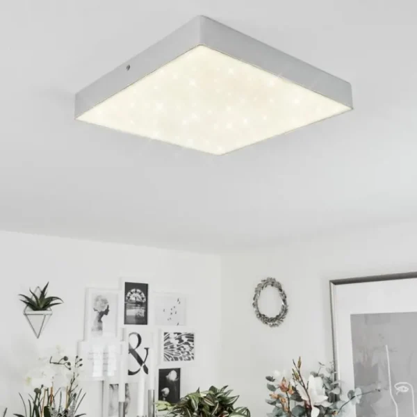 hofstein Plafonnier Mentque LED Argenté, 1 lumière* Lampes Modernes