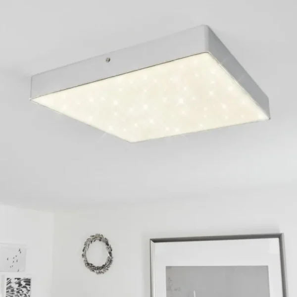 hofstein Plafonnier Mentque LED Argenté, 1 lumière* Lampes Modernes