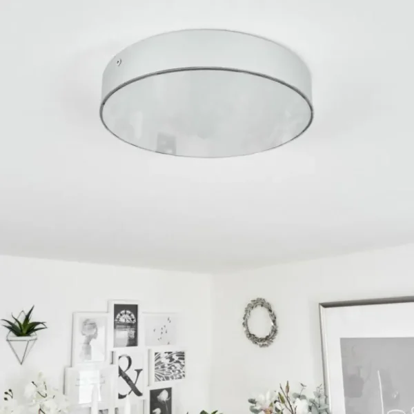 hofstein Plafonnier Mentque LED Argenté, 1 lumière* Lampes Modernes