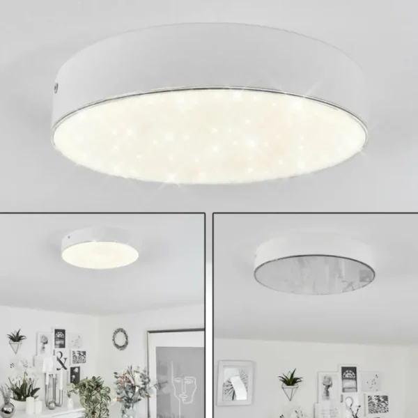 hofstein Plafonnier Mentque LED Blanc, 1 lumière* Lampes Modernes